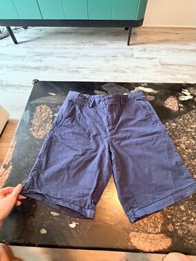 Massimo Dutti Men's Navy Cargo Shorts